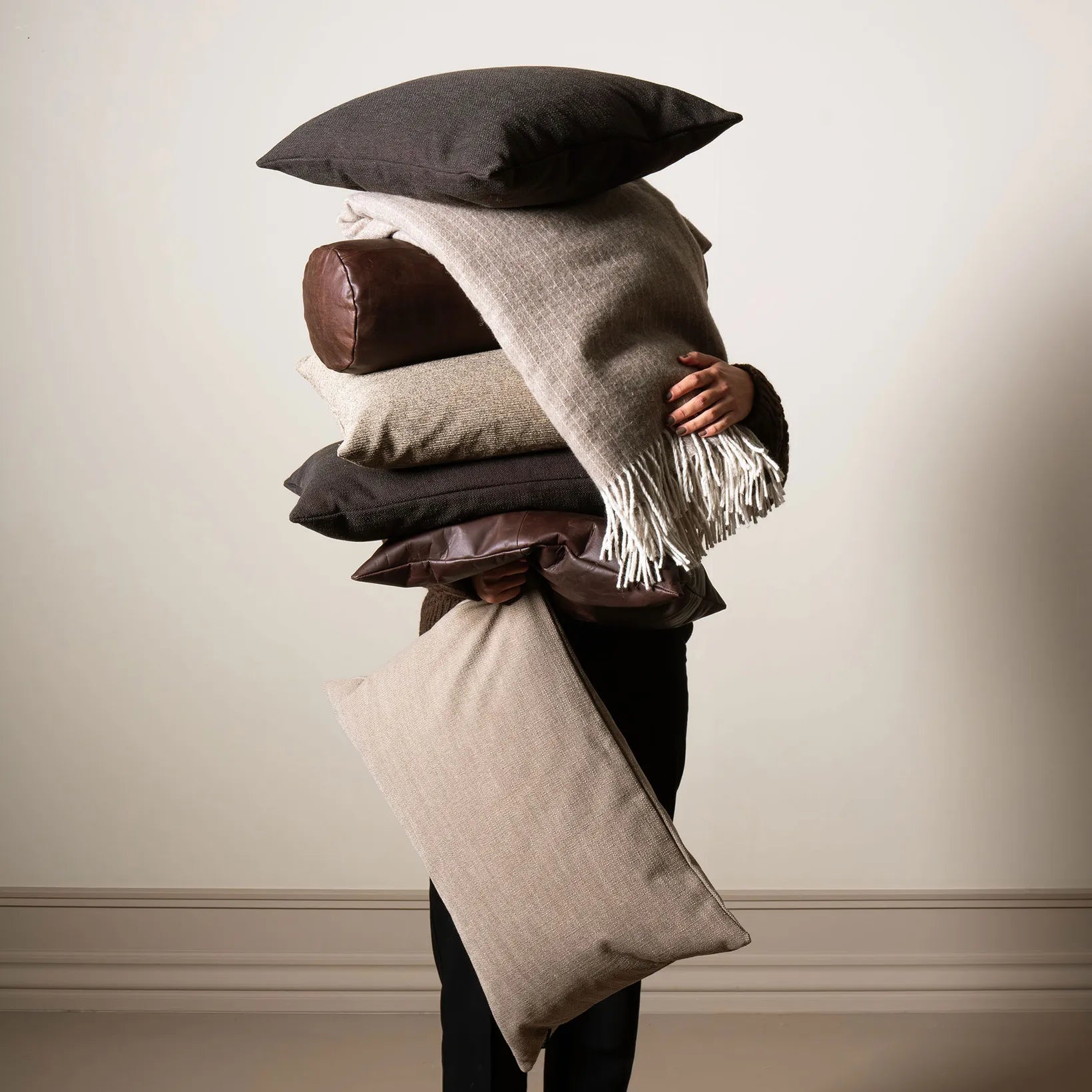 Chalet Kissen Dunkelbraun